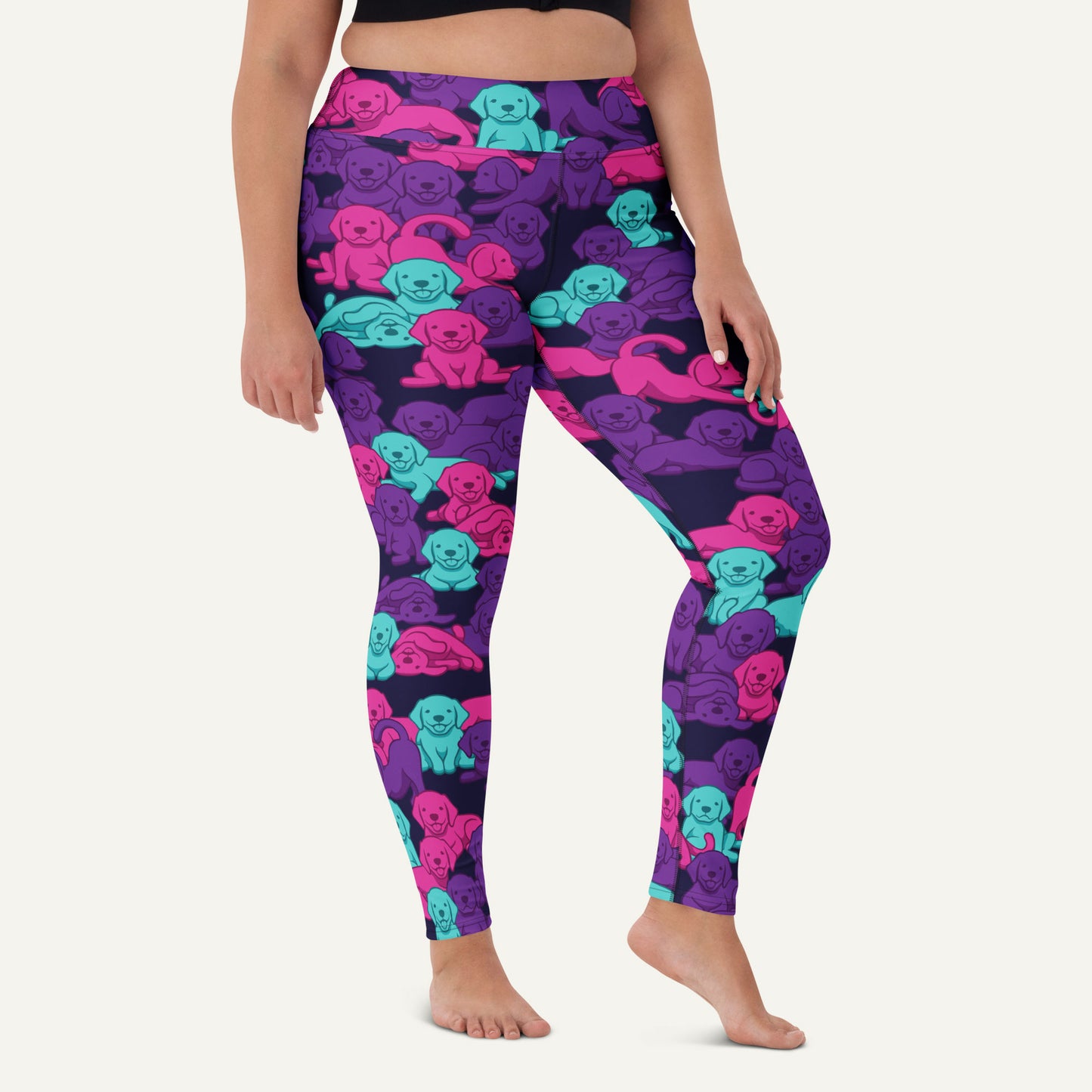 Dogs Camouflage Cyberpunk High-Waisted Leggings