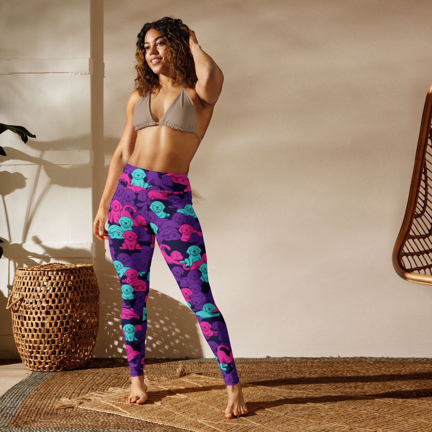 Dogs Camouflage Cyberpunk High-Waisted Leggings