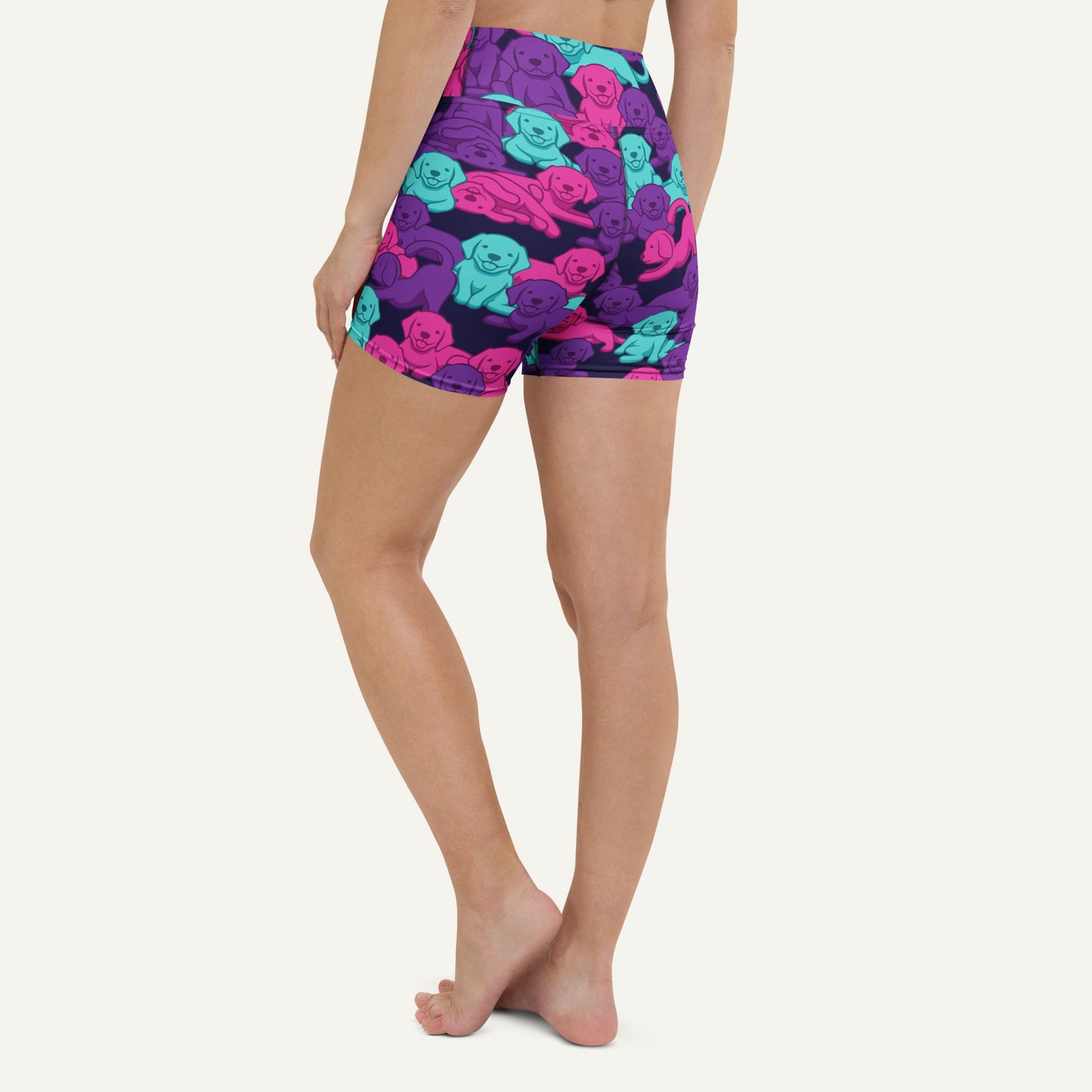 Dogs Camouflage Cyberpunk High-Waisted Shorts