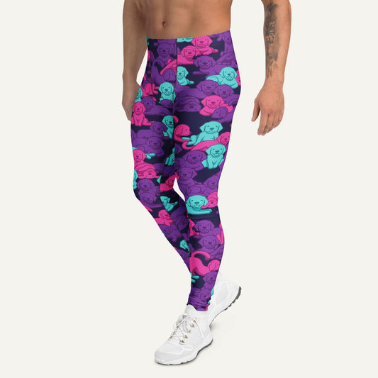 Cyberpunk Camo Dog Men's Leggings