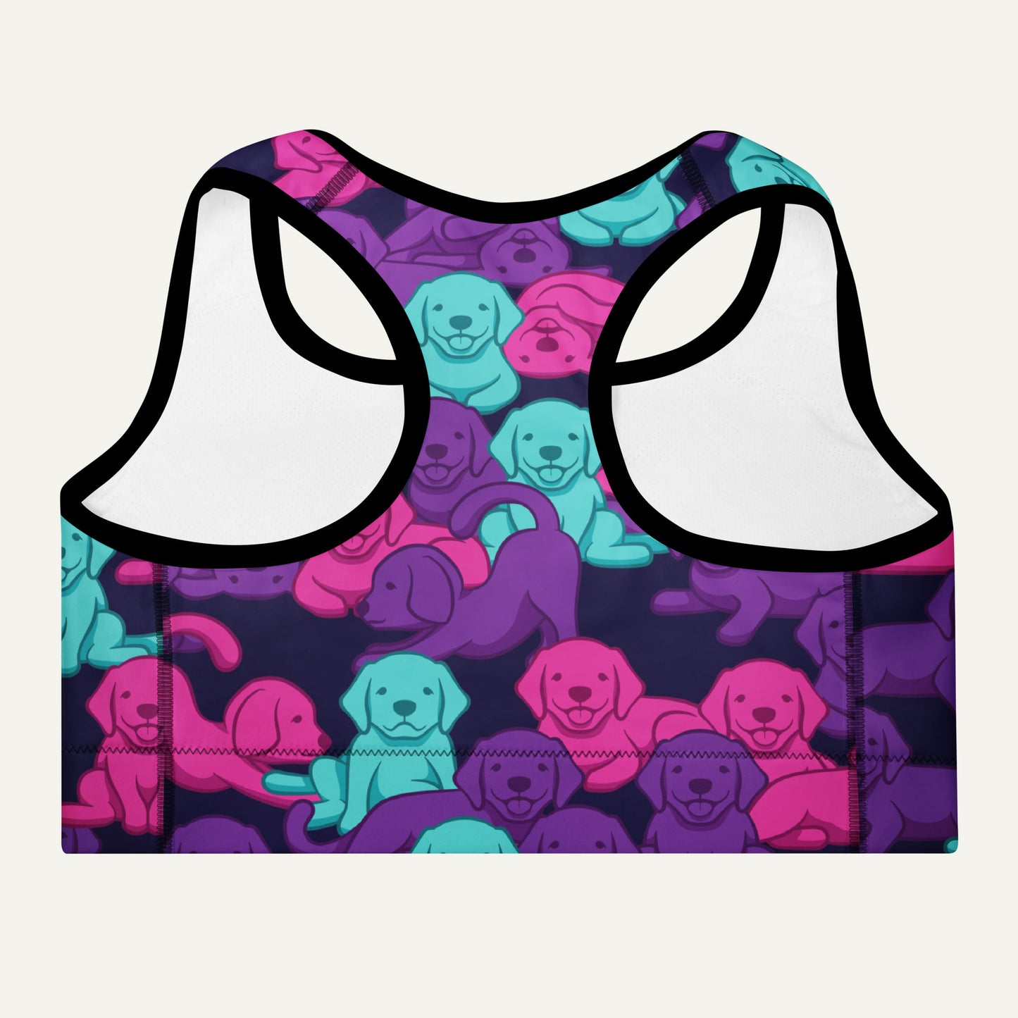 Cyberpunk Camo Dog Padded Sports Bra
