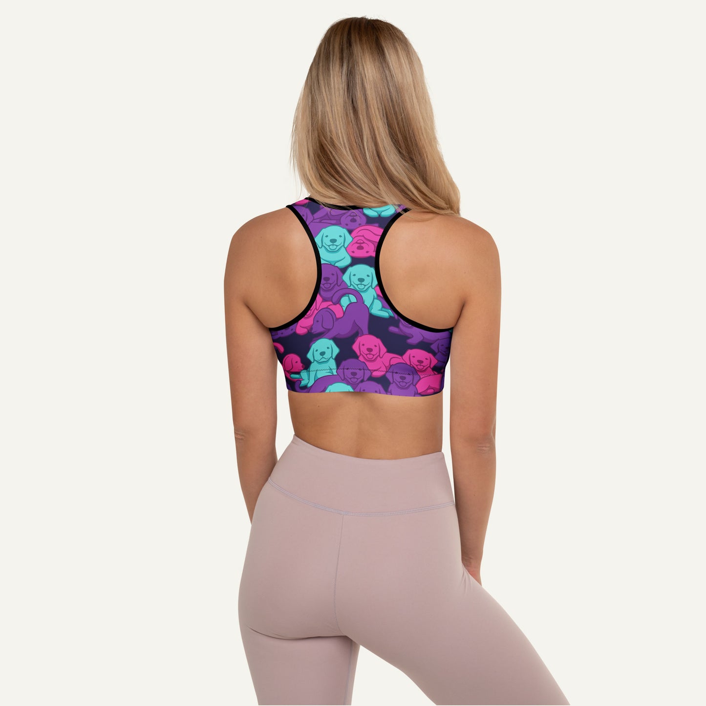 Cyberpunk Camo Dog Padded Sports Bra