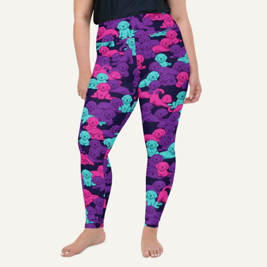 Cyberpunk Camo Dog Plus Size Leggings