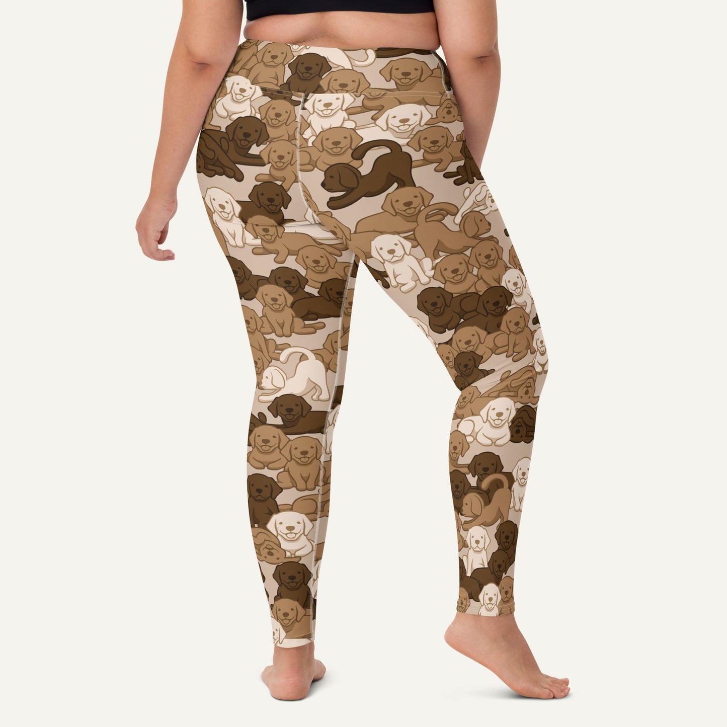 Dogs Camouflage Desert High-Waisted Leggings