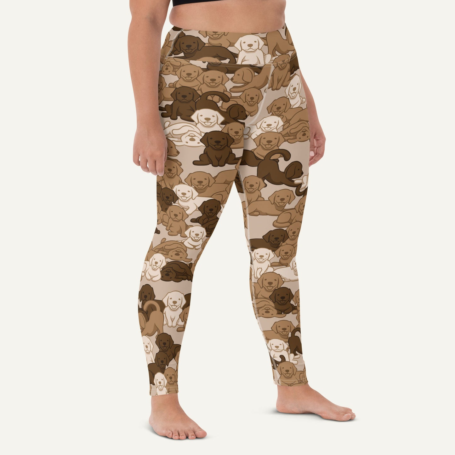 Dogs Camouflage Desert High-Waisted Leggings