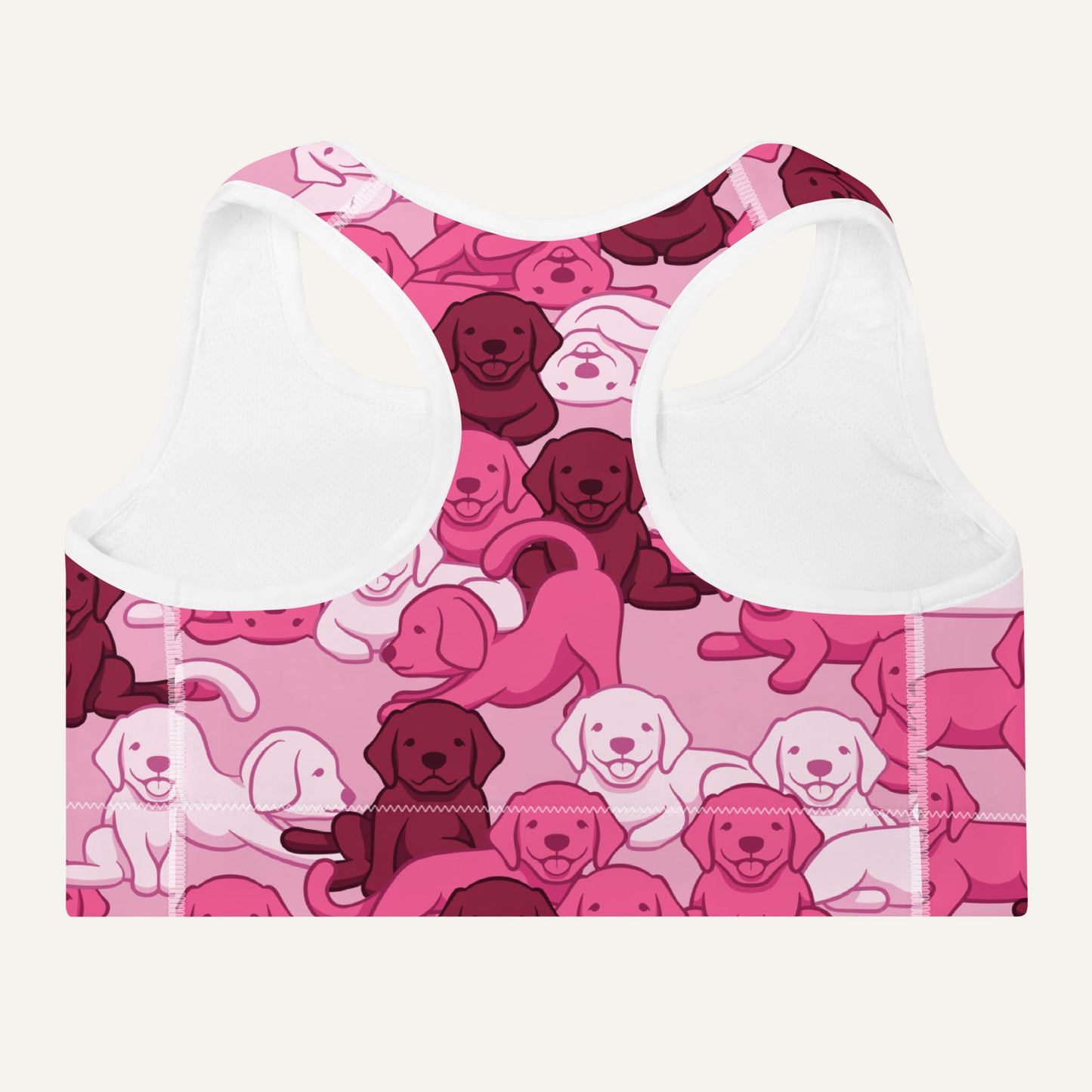 Dogs Camouflage Pink Padded Sports Bra