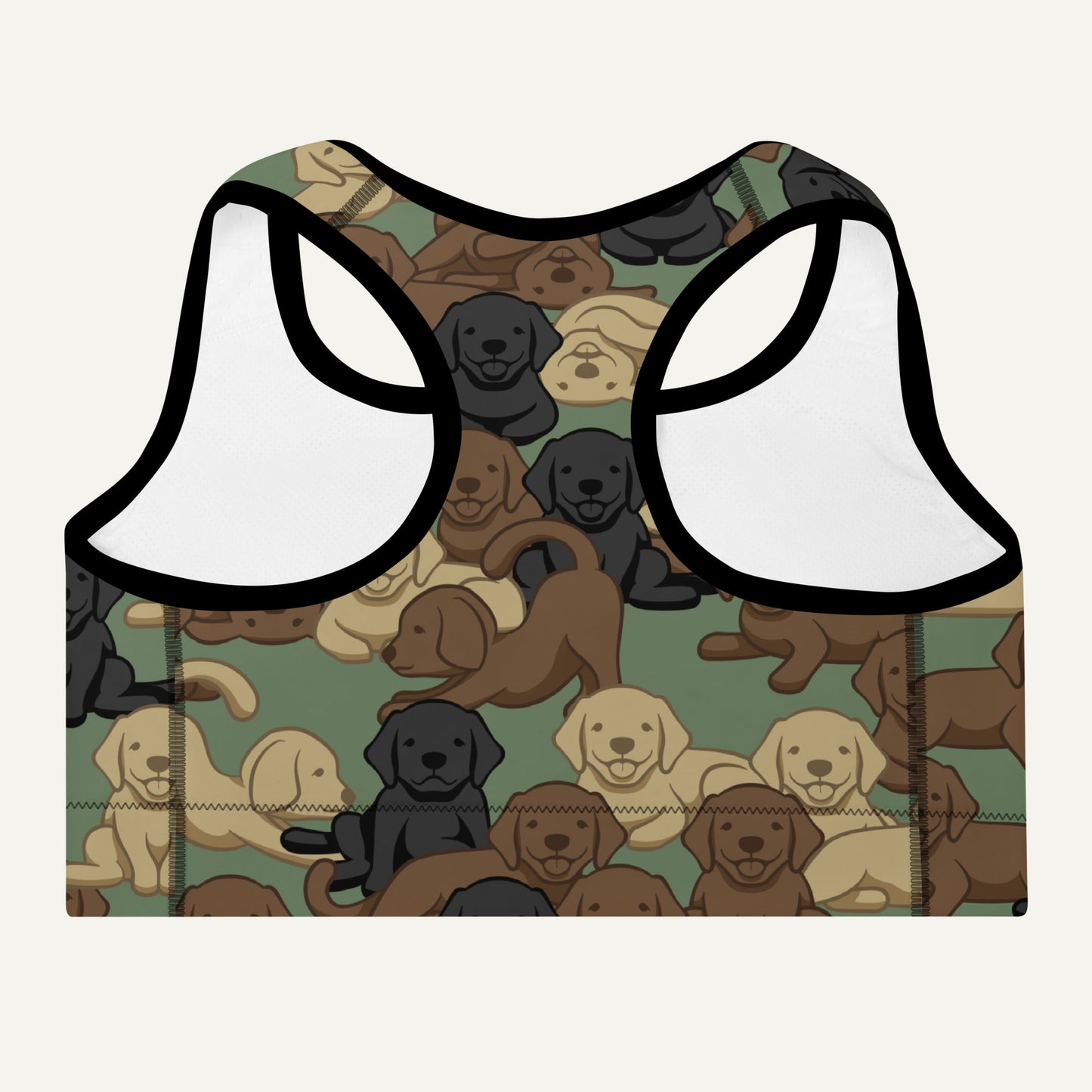Dogs Camouflage Woodland Padded Sports Bra