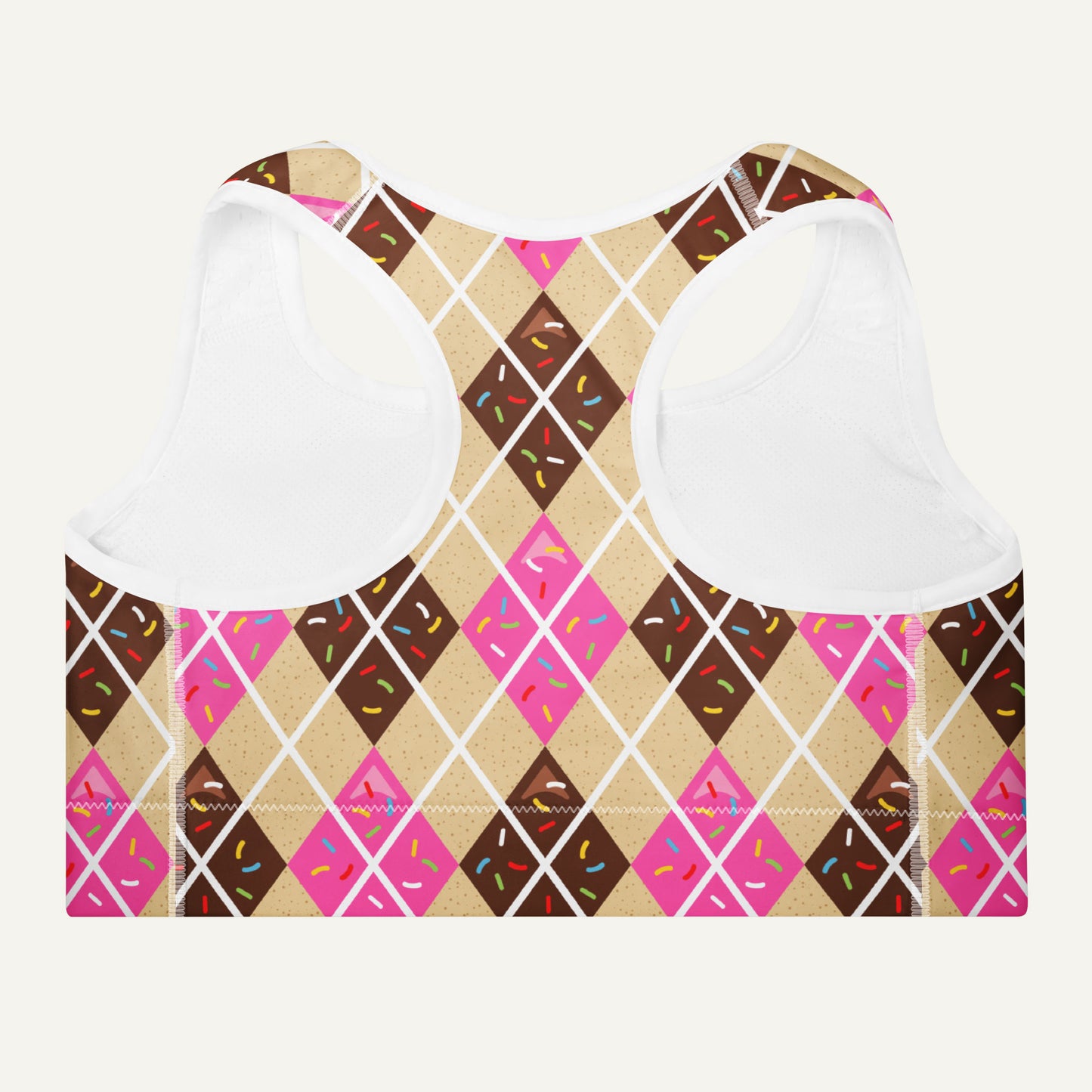 Donut Argyle Padded Sports Bra