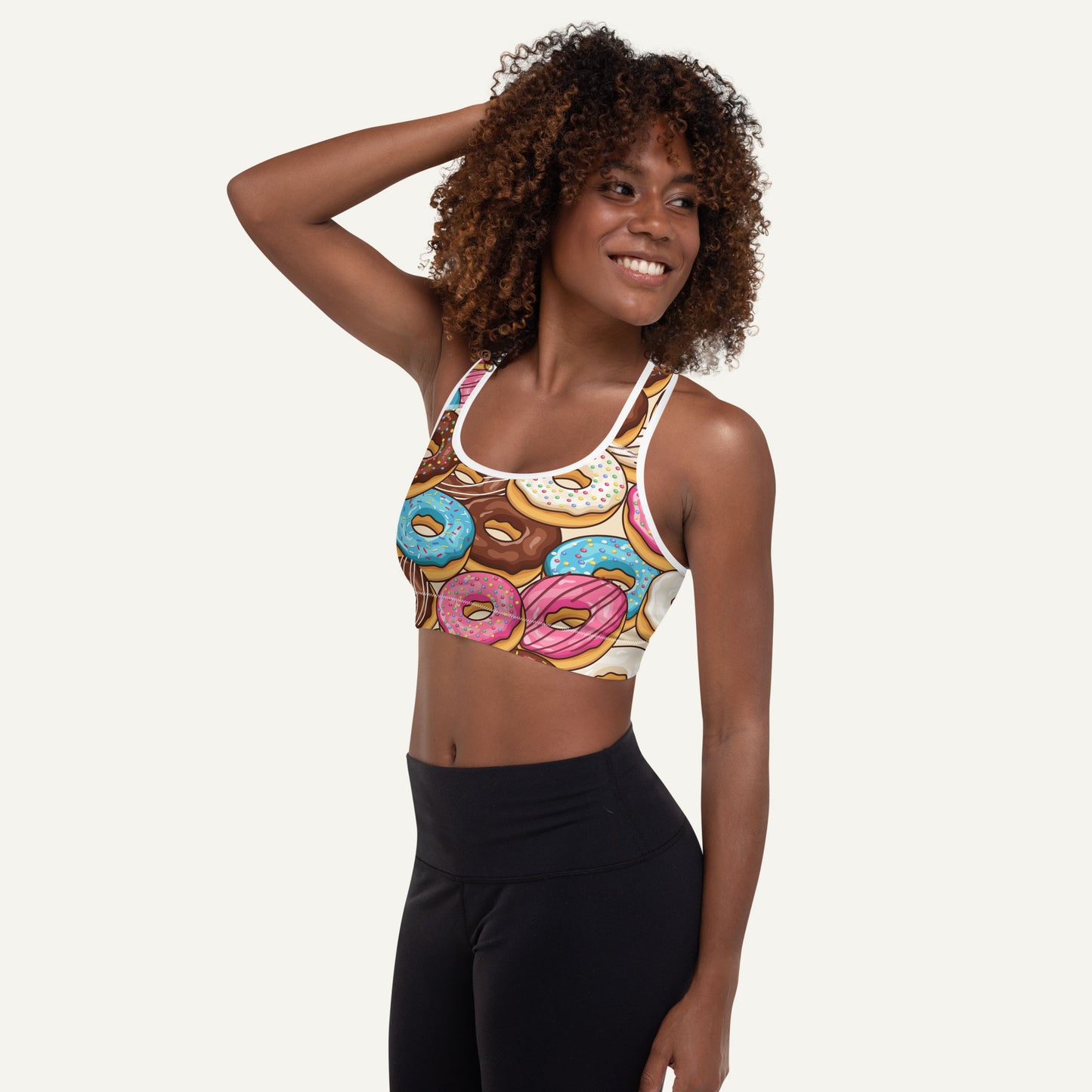 Donut Party Padded Sports Bra