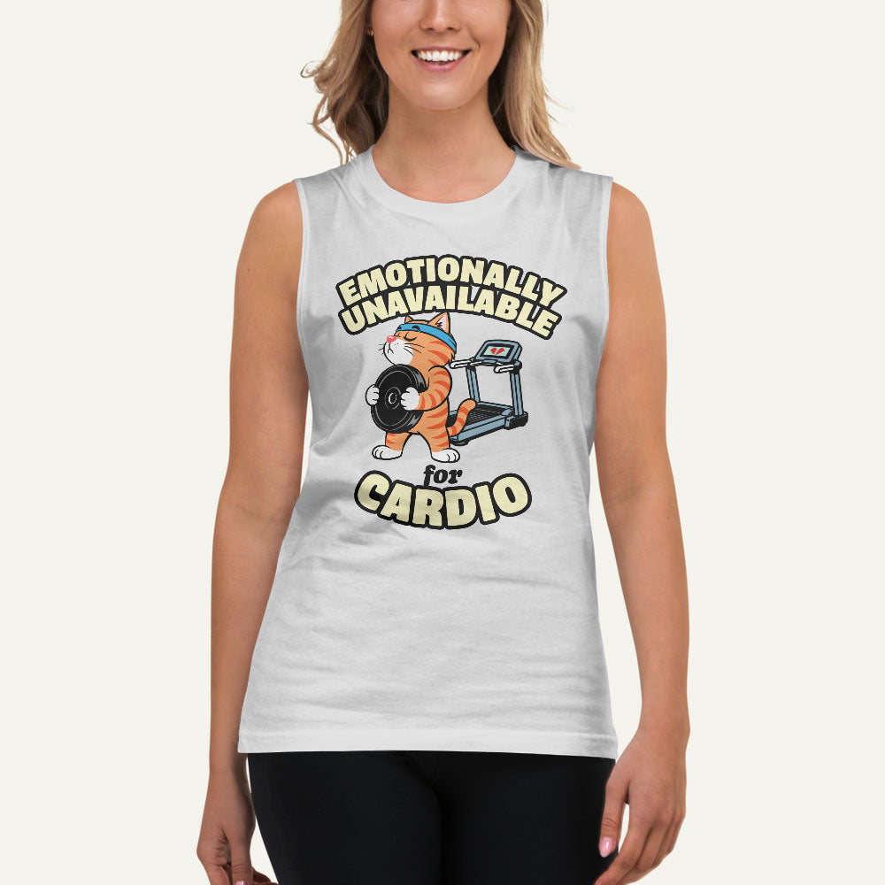 Emotionally Unavailable For Cardio Men’s Muscle Tank