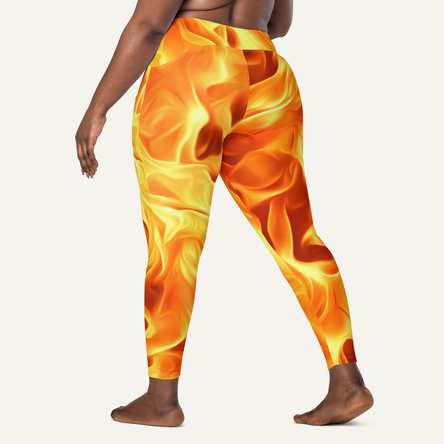 Fire Crossover Pocket Leggings