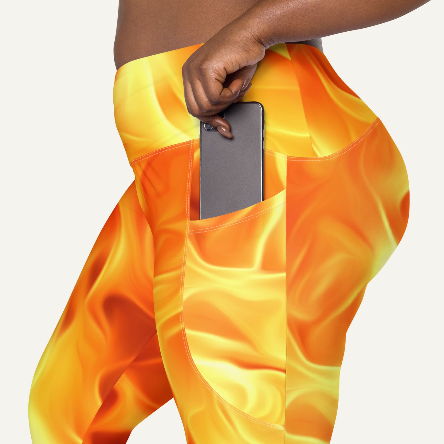 Fire Crossover Pocket Leggings