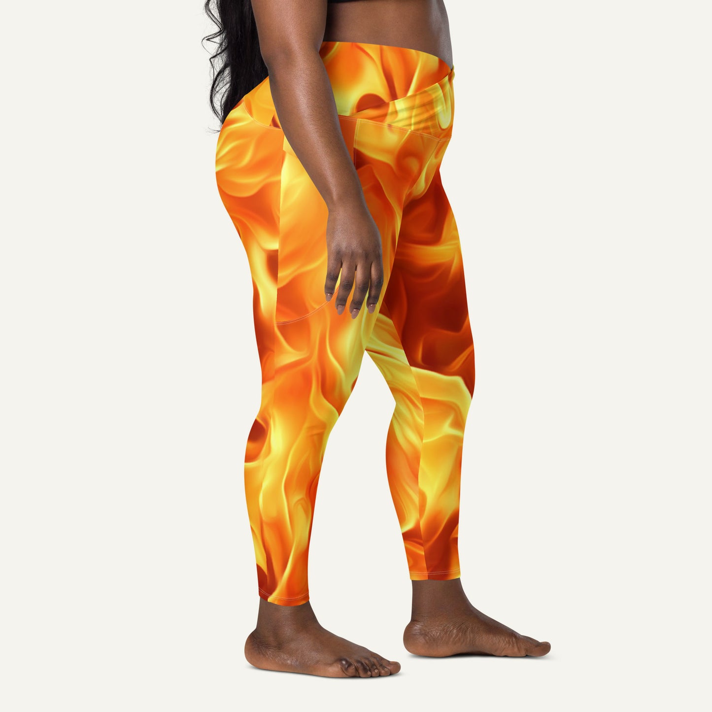 Fire Crossover Pocket Leggings
