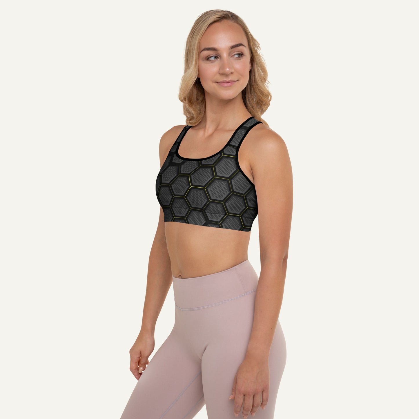 Honeycomb Hex Padded Sports Bra