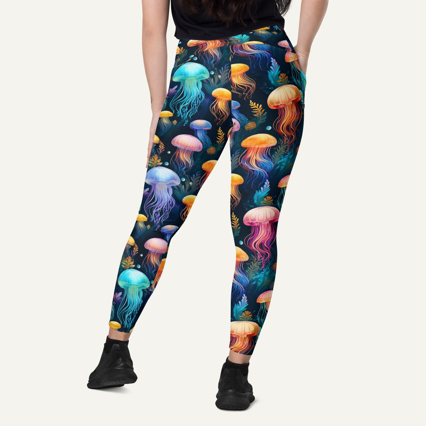 Jellyfish Attack Crossover Leggings With Pockets