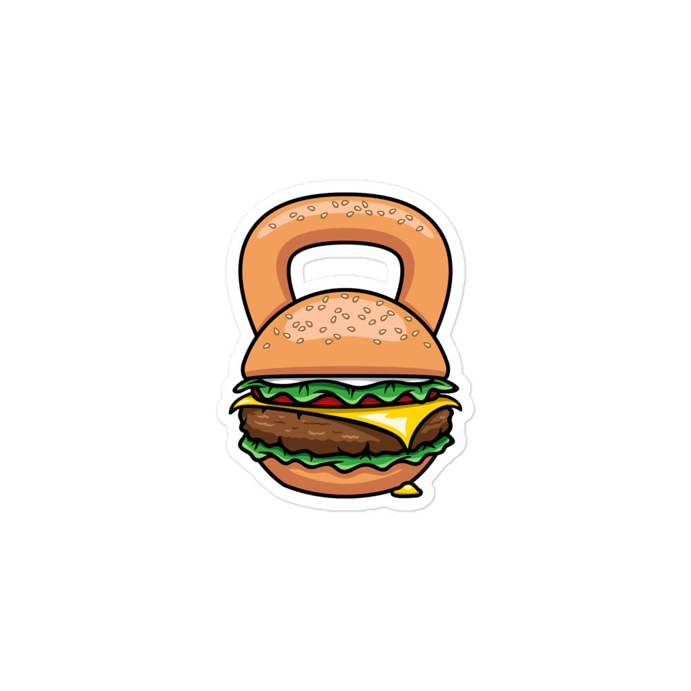 Burger Kettlebell Design Sticker