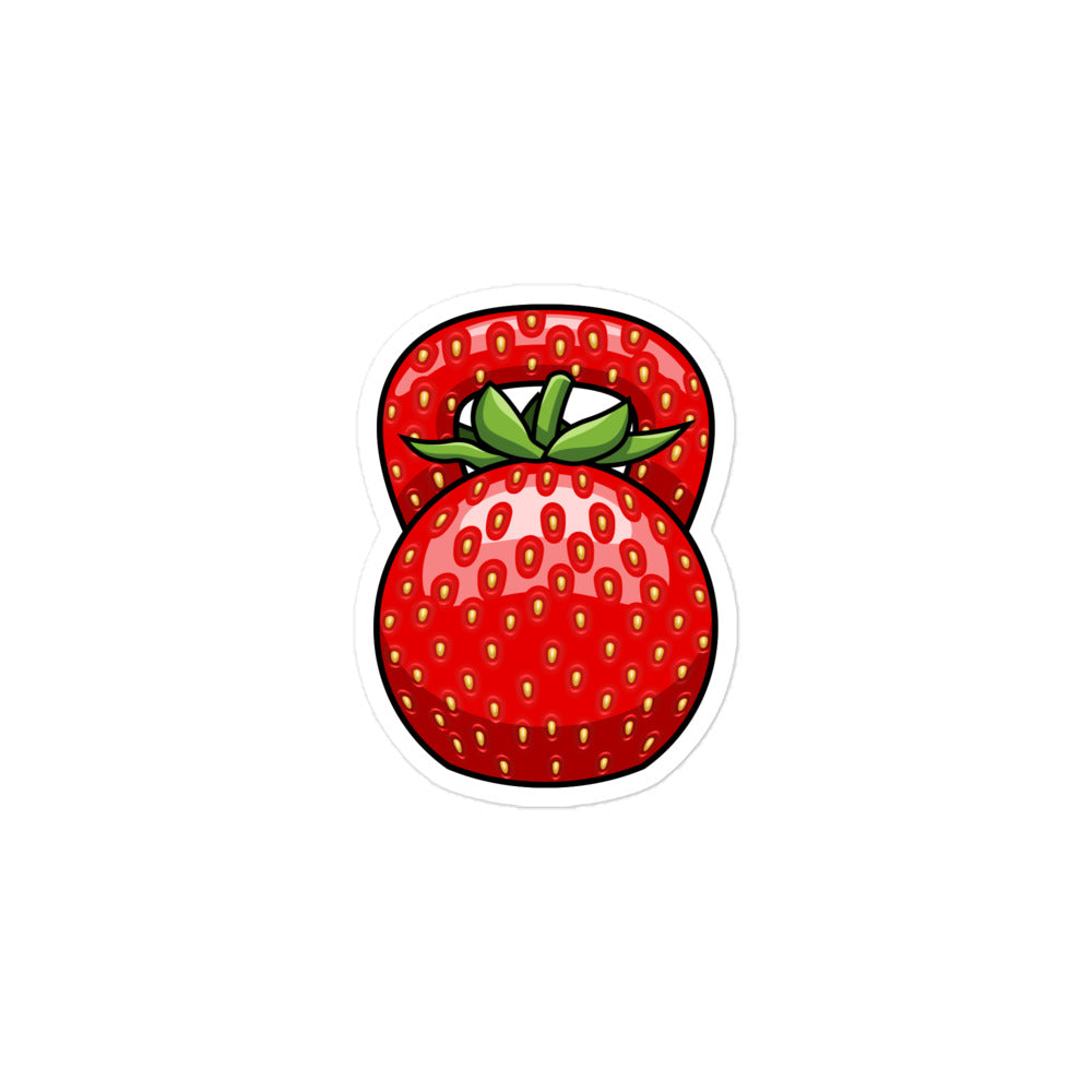 Strawberry Kettlebell Design Sticker