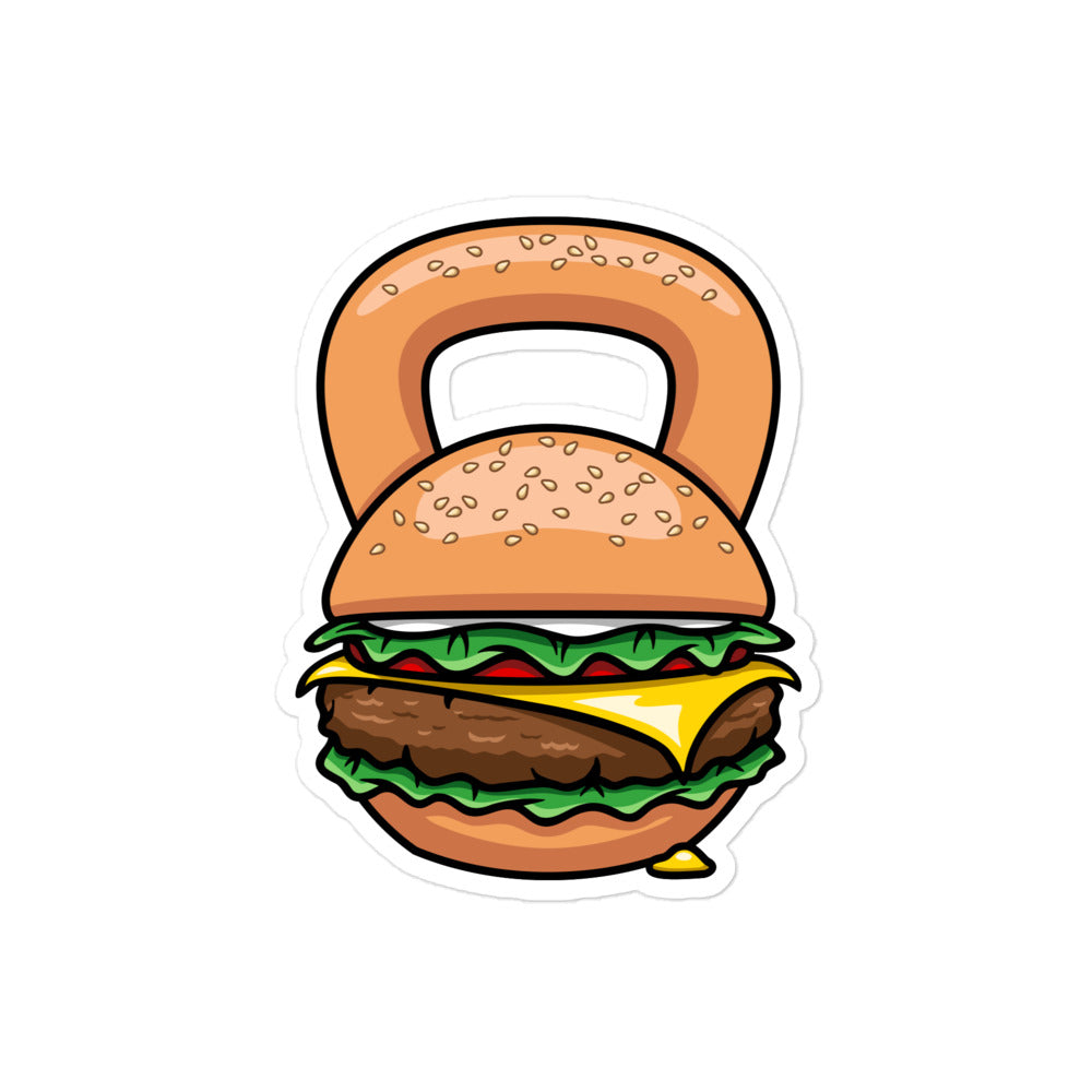 Burger Kettlebell Design Sticker