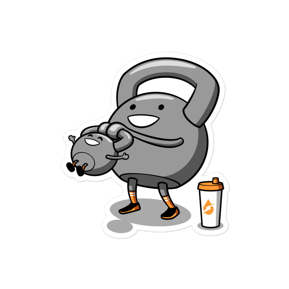 Kettlebell Swinging Baby Kettlebell Sticker