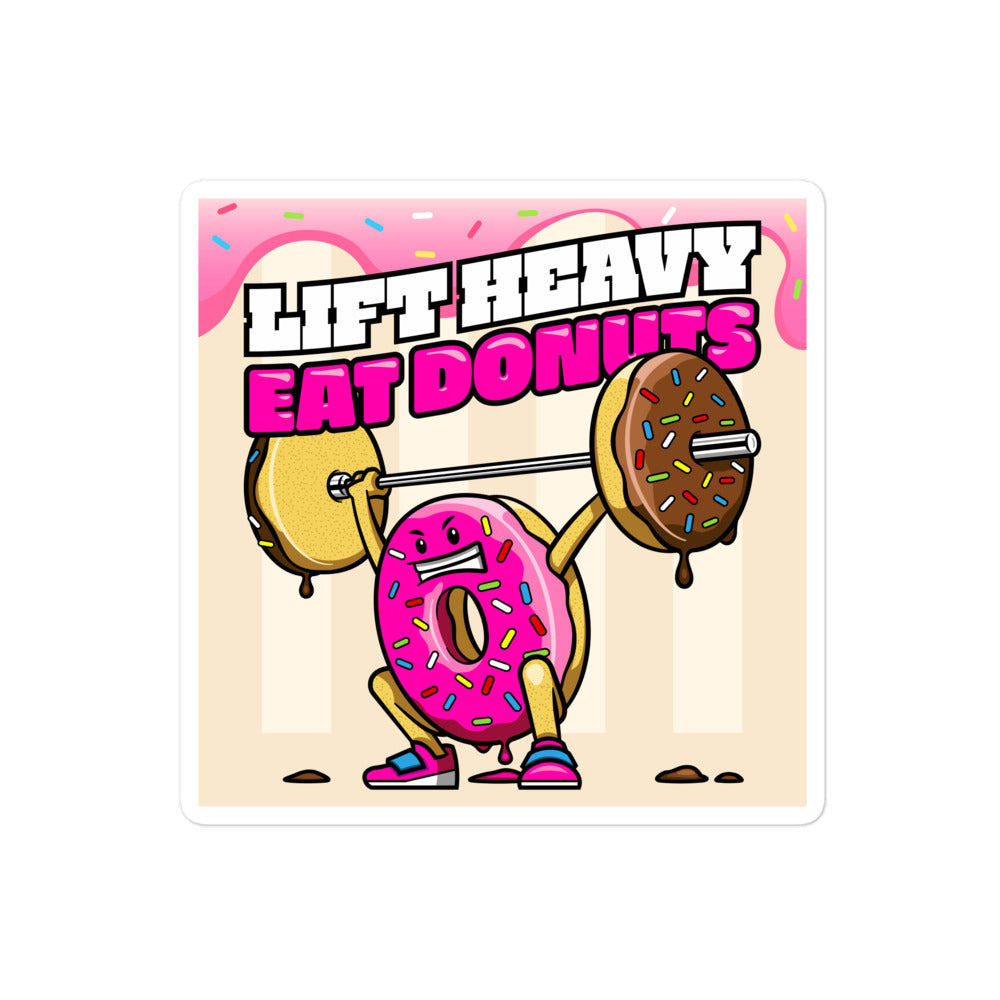Lift Heavy Eat Donuts Sticker