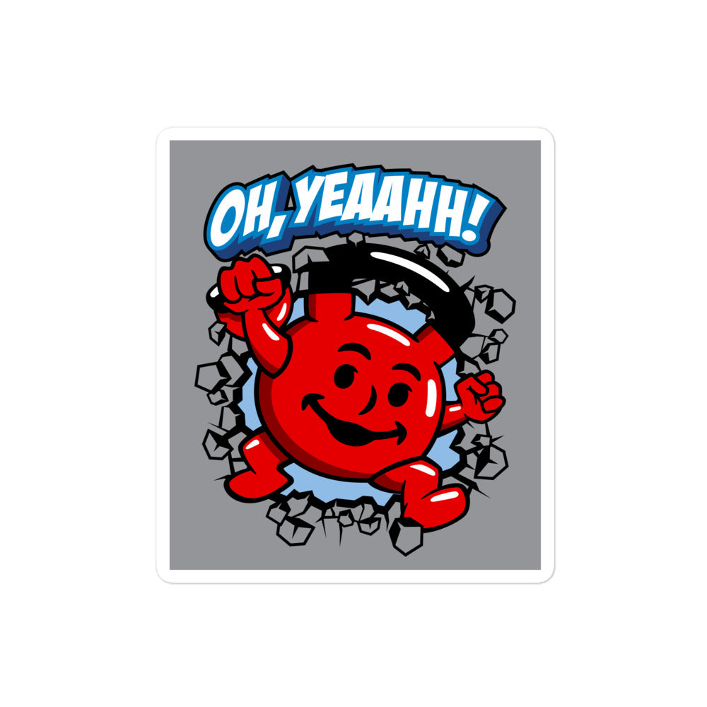 Kettlebell Man Oh Yeah Sticker