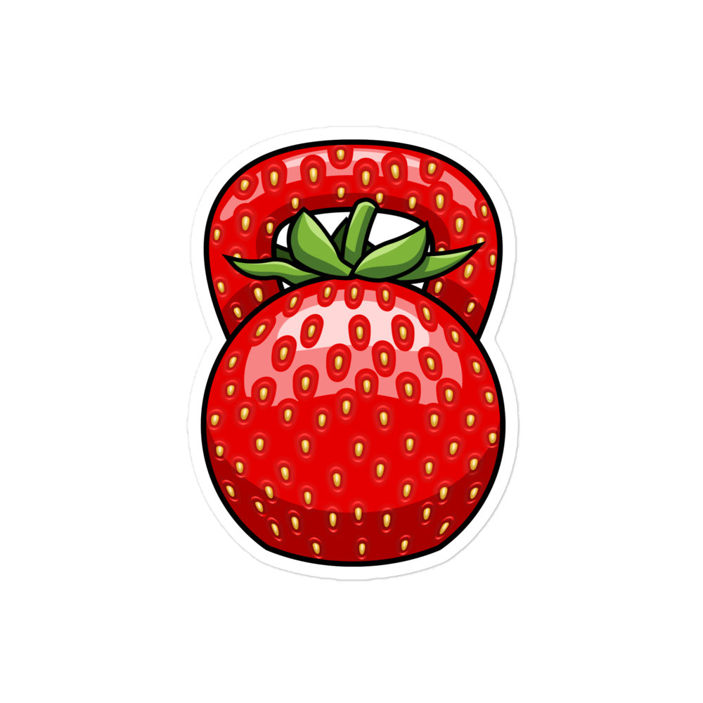 Strawberry Kettlebell Design Sticker