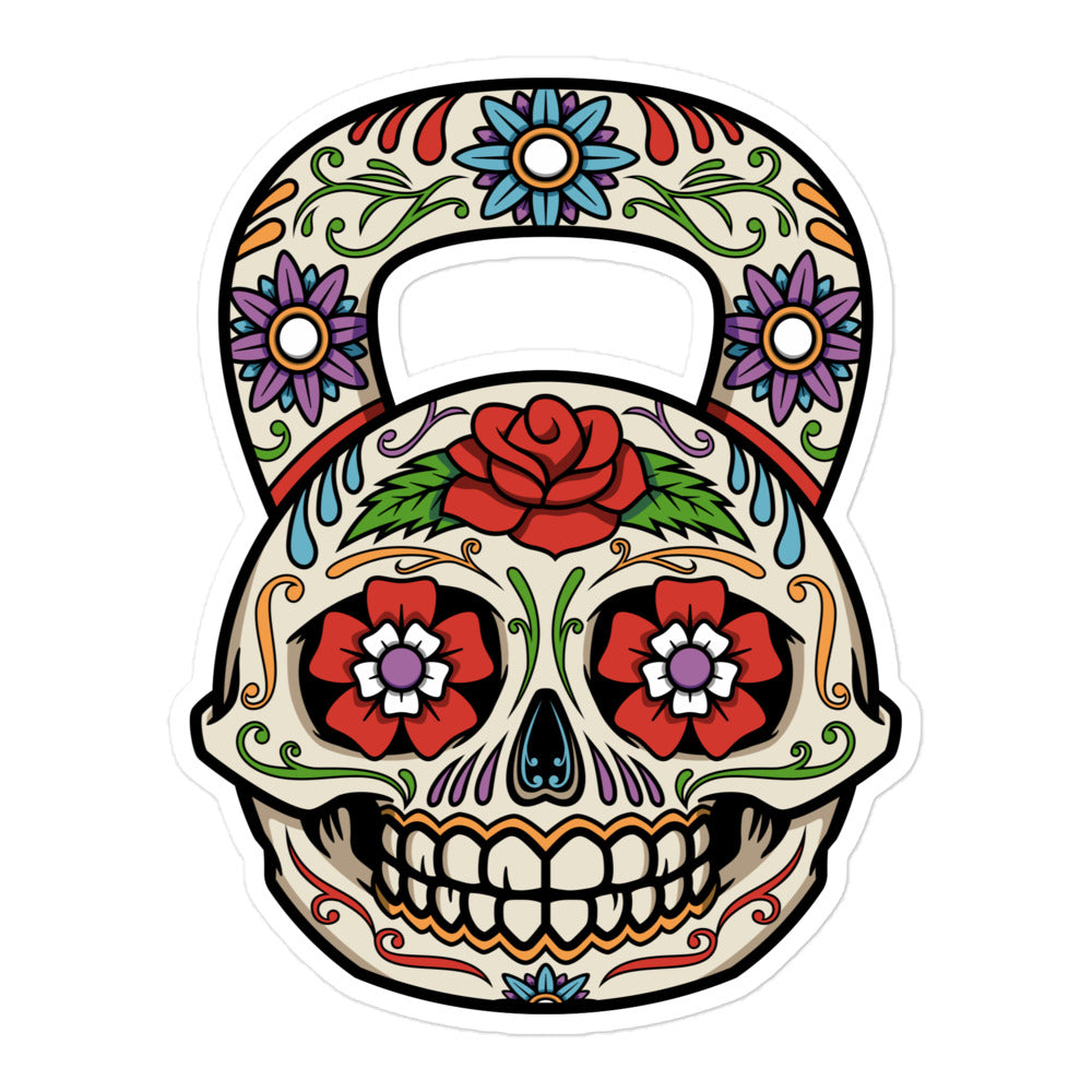 Dia De Los Muertos Kettlebell Design Sticker