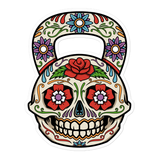 Dia De Los Muertos Kettlebell Design Sticker