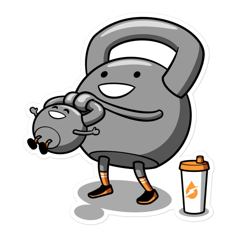 Kettlebell Swinging Baby Kettlebell Sticker