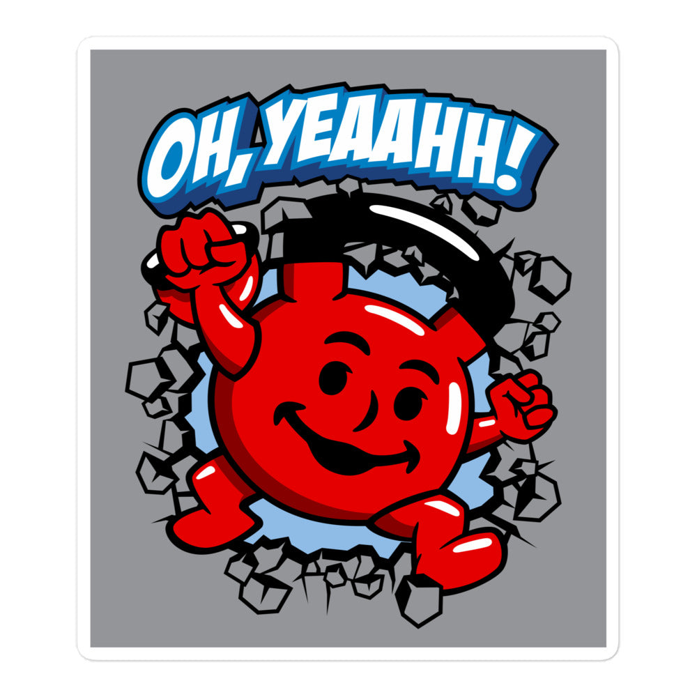 Kettlebell Man Oh Yeah Sticker