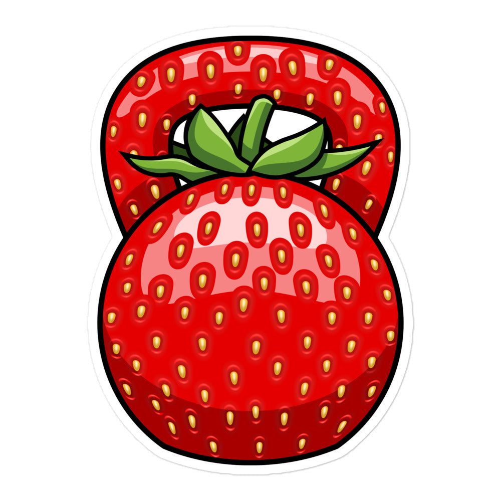 Strawberry Kettlebell Design Sticker
