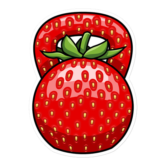 Strawberry Kettlebell Design Sticker