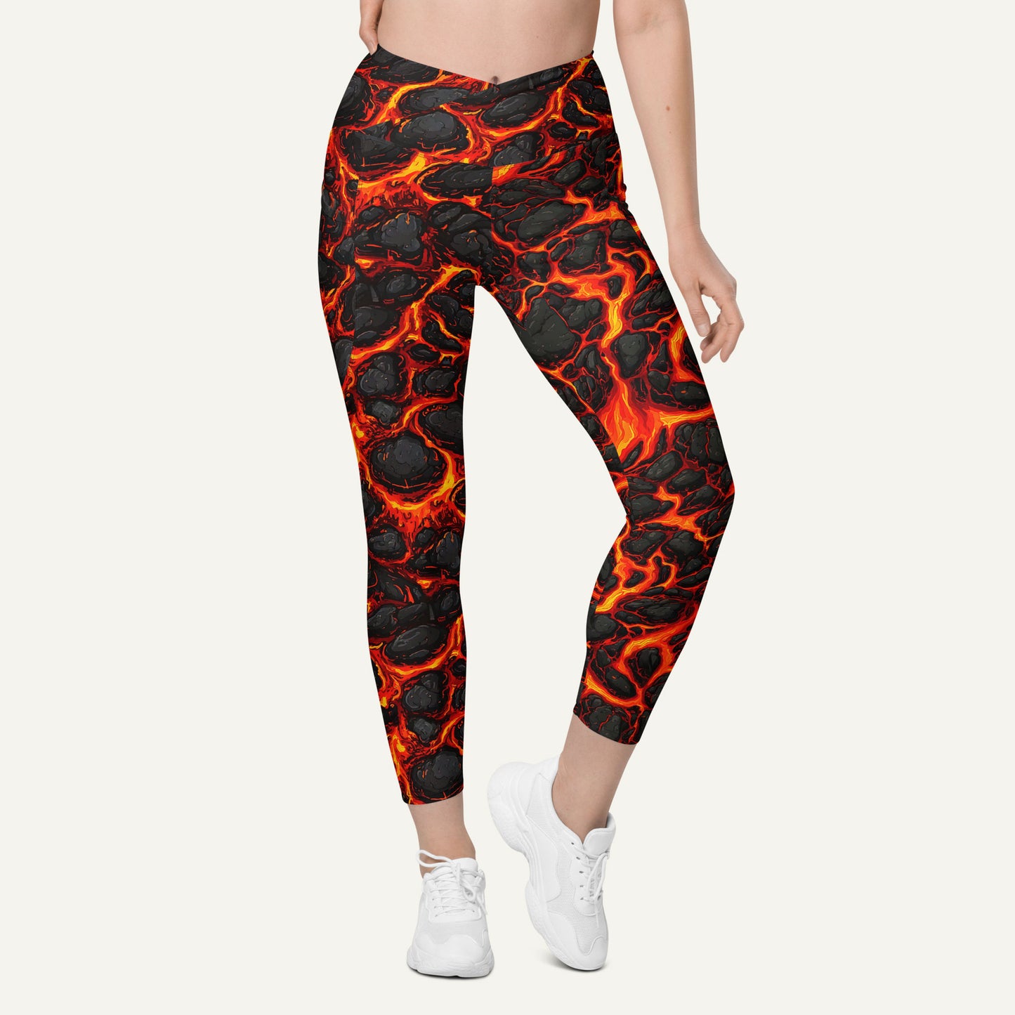 Lava Flow Crossover Leggings With Pockets