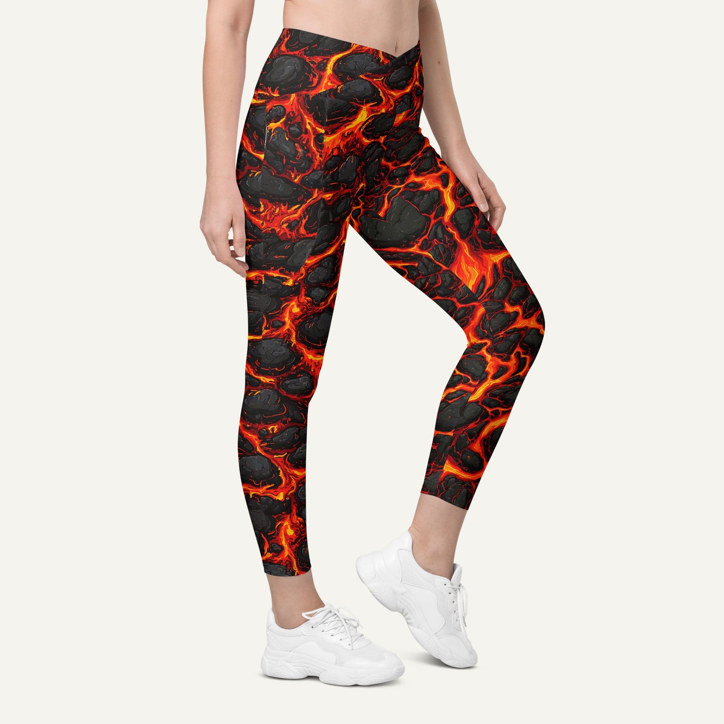 Lava Flow Crossover Leggings With Pockets