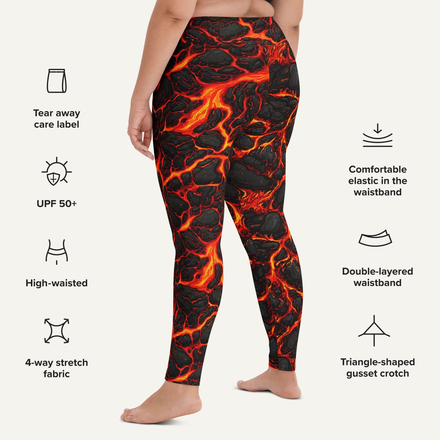 Lava Flow High-Waisted Leggings