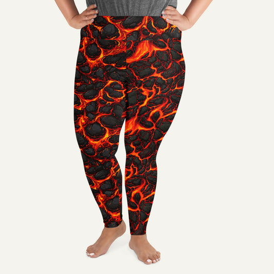 Lava Flow Plus Size Leggings