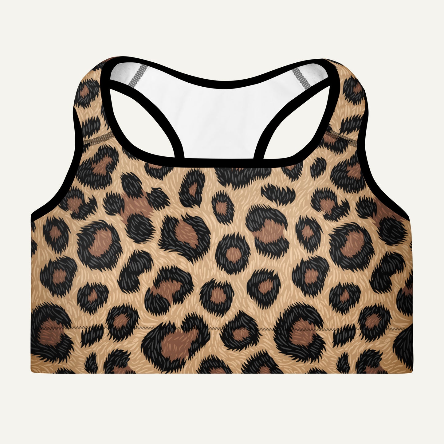 Leopard Print Padded Sports Bra