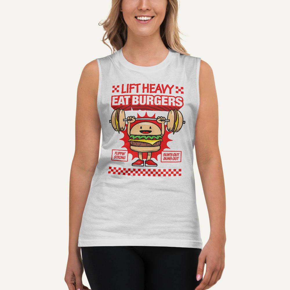 Lift Heavy Eat Burgers Men’s Muscle Tank