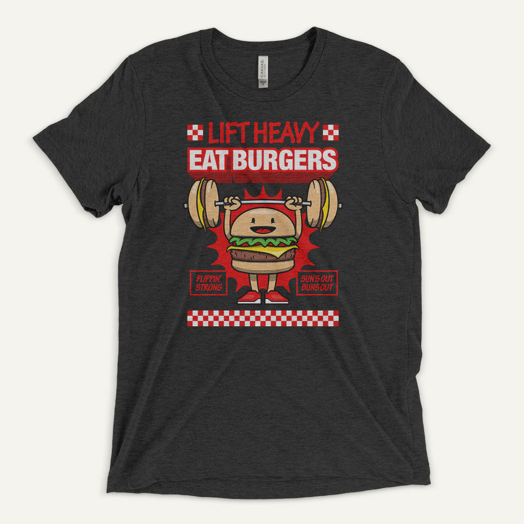Lift Heavy Eat Burgers Men’s Triblend T-Shirt