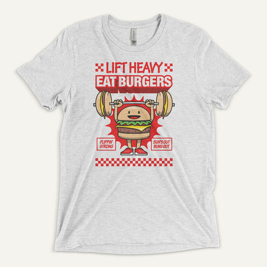 Lift Heavy Eat Burgers Triblend T-Shirt