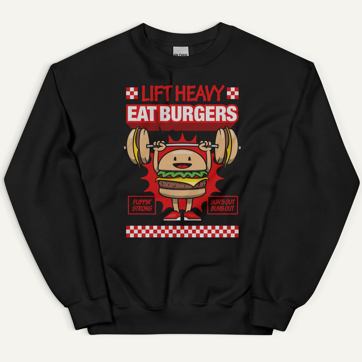 Lift Heavy Eat Burgers Sweatshirt