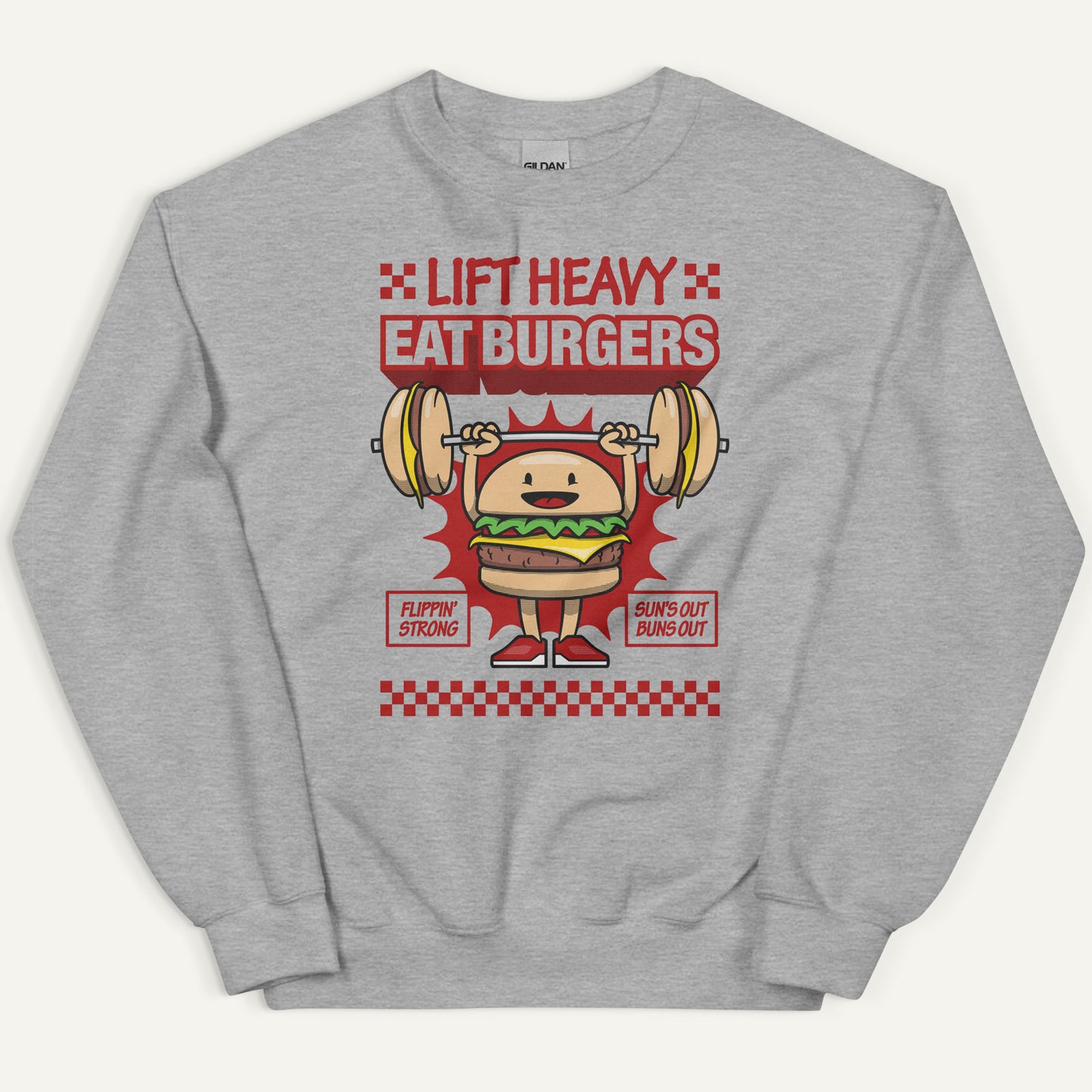 Lift Heavy Eat Burgers Sweatshirt