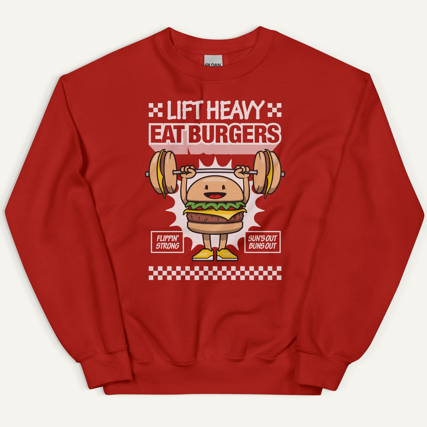 Lift Heavy Eat Burgers Sweatshirt