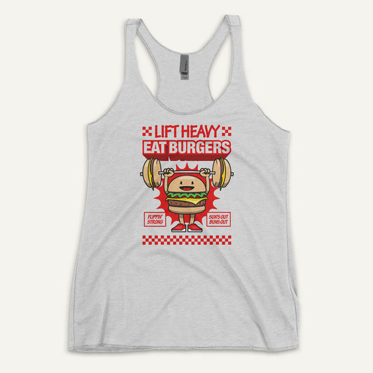 Lift Heavy Eat Burgers Racerback Tank Top