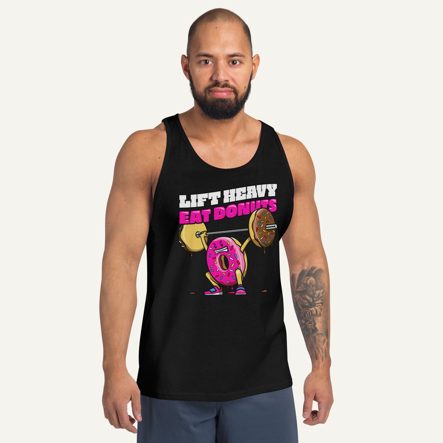 Lift Heavy Eat Donuts Men’s Tank Top