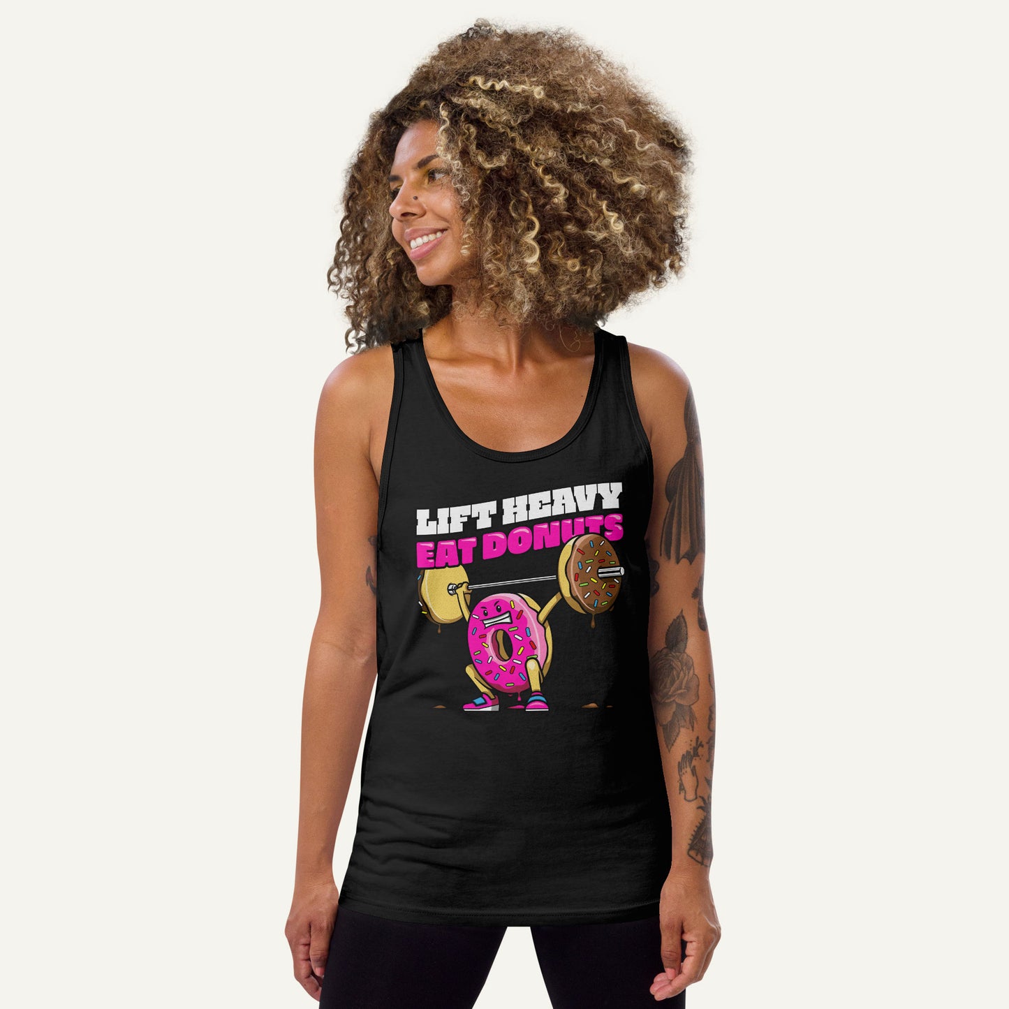 Lift Heavy Eat Donuts Men’s Tank Top