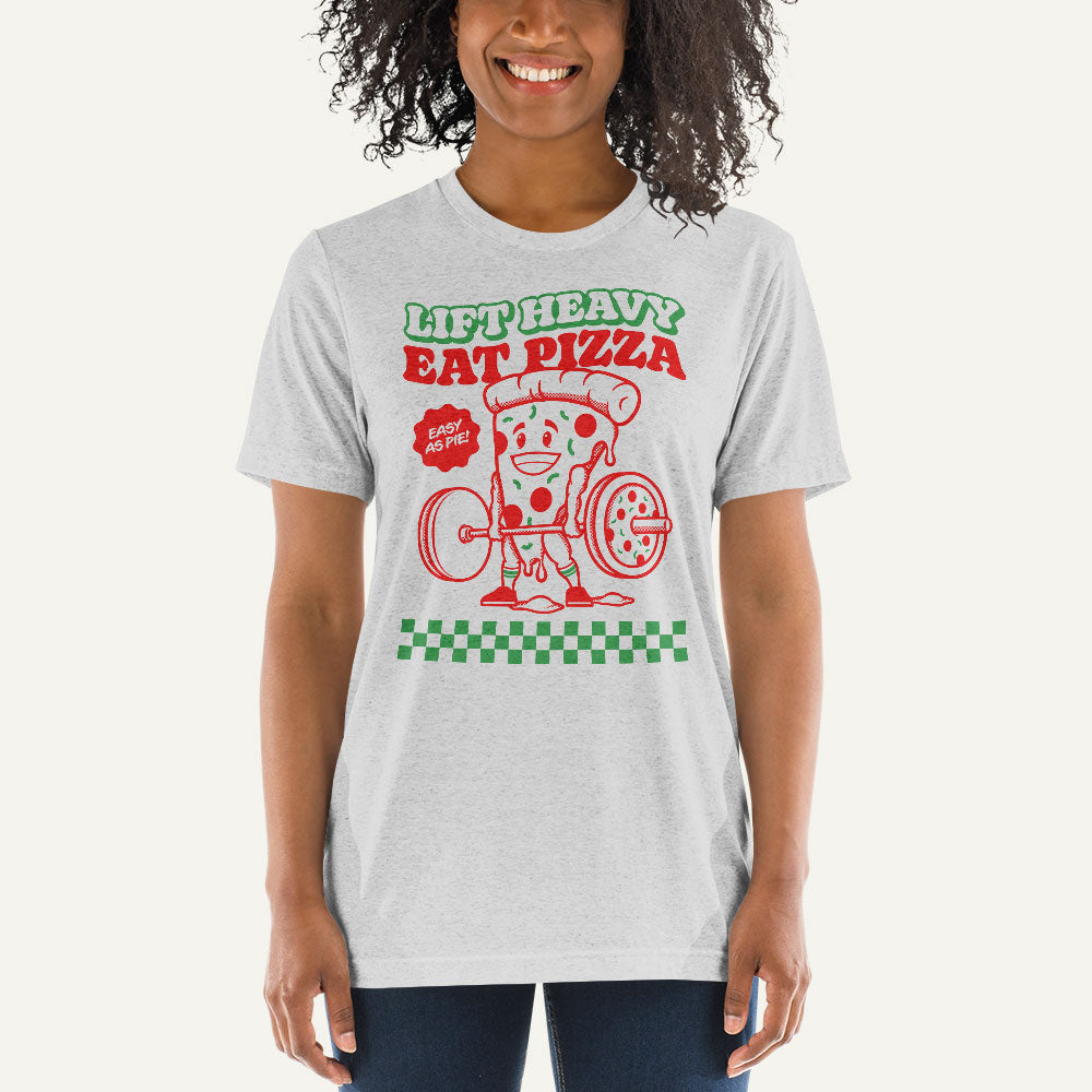 Lift Heavy Eat Pizza Men’s Triblend T-Shirt