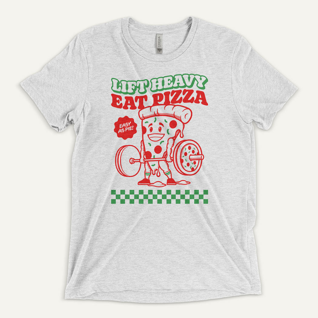 Lift Heavy Eat Pizza Triblend T-Shirt Unisex Men's Funny