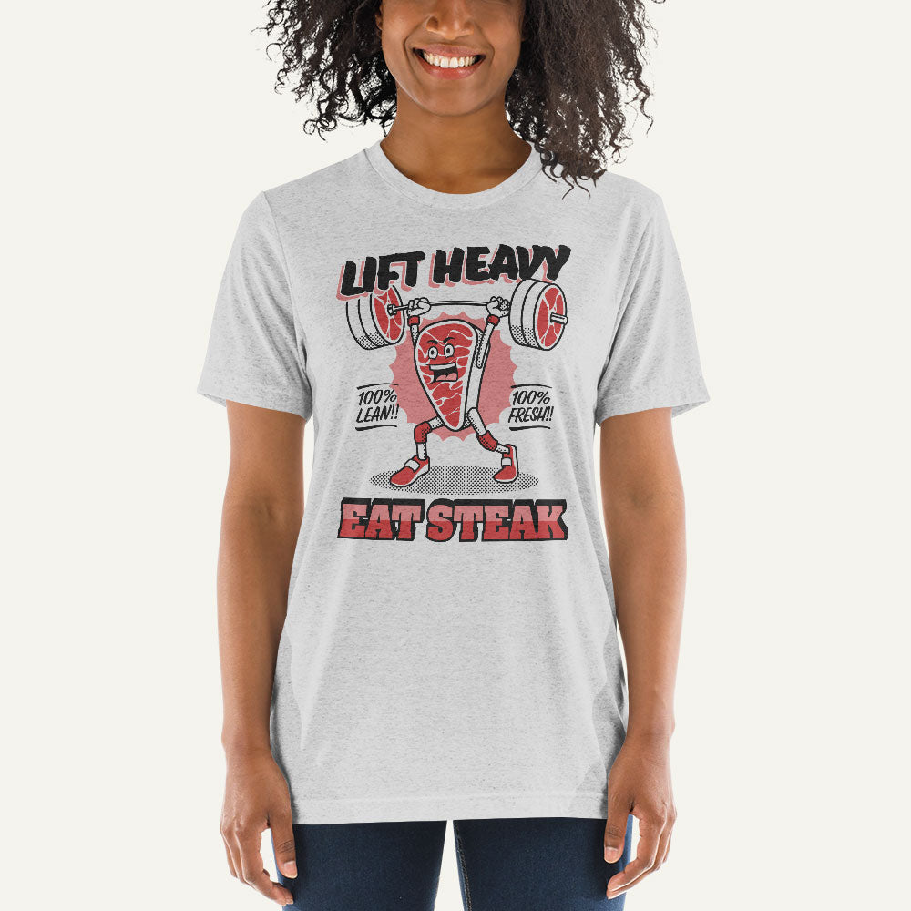 Lift Heavy Eat Steak Triblend T-Shirt