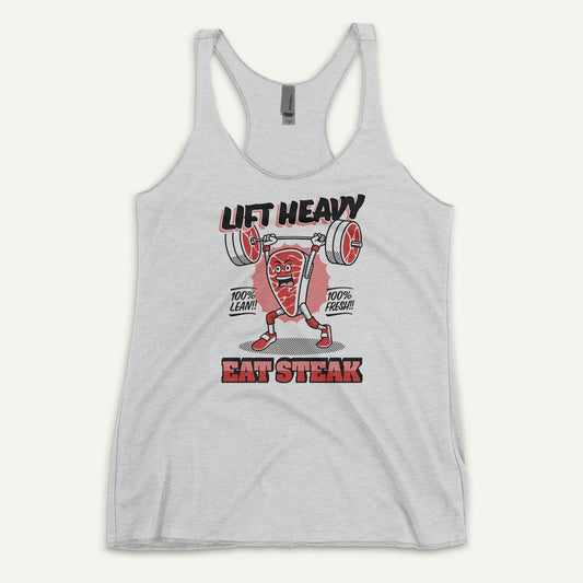 Lift Heavy Eat Steak Racerback Tank Top